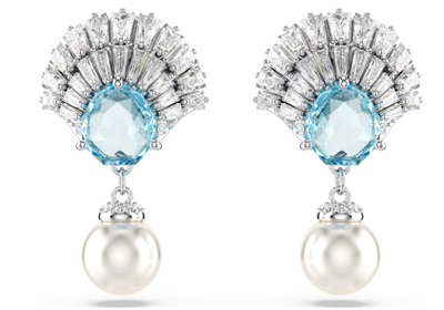 Swarovski Idyllia Shell SW5680301 — серебристые серьги-подвески