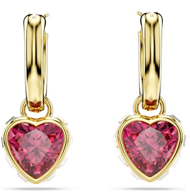 Серьги Swarovski Chroma drop earrings Heart SW5684760, золотистые
