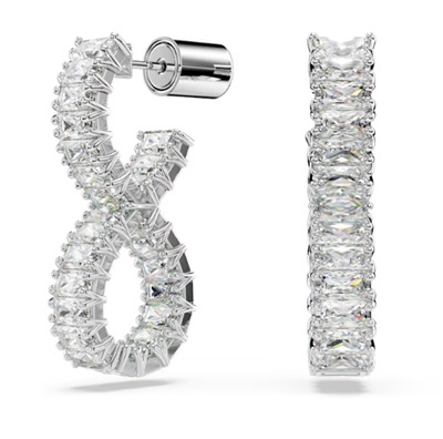 Swarovski Hyperbola Infinity SW5684047 Silver Hoop Earrings