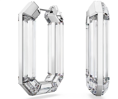 Swarovski Lucent hoop earrings Statement SW5671087, transparent
