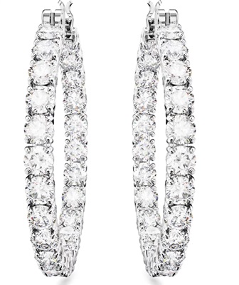 Swarovski Matrix SW5647715 Silver Hoop Earrings