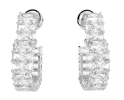 Серьги-кольца Swarovski Matrix Heart SW5653170, серебристые