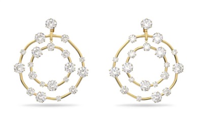 Swarovski Constella SW5616920 золотистые серьги-клипсы
