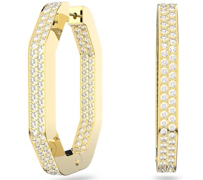 Swarovski Dextera Pierced Earrings Hoop SW5618304 Gold Earrings