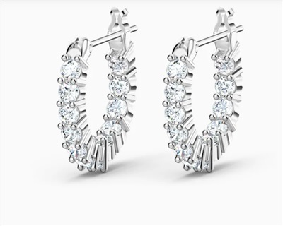 Swarovski Vittore Pierced Earrings Mini Hoop SW5562126, серебристые серьги