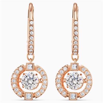 Swarovski Sparkling Dance Pierced Earrings Drop 2 SW5504753 Küpe Rose Gold