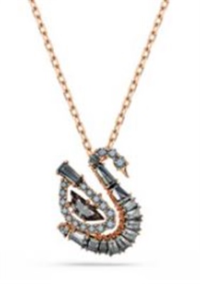 Swarovski Swan:pend 5764882 Kolye Siyah/rose Gold
