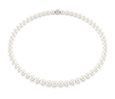 Swarovski Matrix Crystal Pearl SW5747746 Silver Necklace