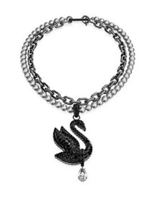 Swarovski Swan:choker Bla/bru SW5688747 Kolye Siyah