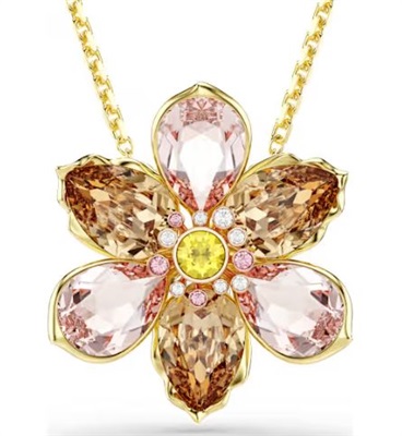 Swarovski Idyllia SW5735227 Gold Necklace and Brooch