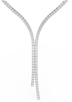 Swarovski Matrix Y necklace SW5707988 Kolye Gümüş