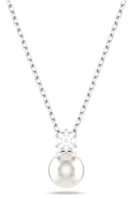 Swarovski Matrix pendant, Crystal pearl SW5693897 Kolye Gümüş