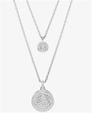 Swarovski Meteora SW5684244 Silver Layered Pendant Necklace
