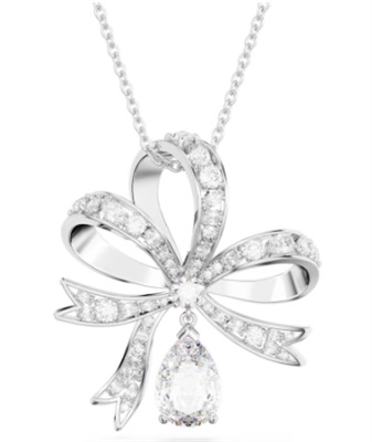 Колье Swarovski Volta с крупным бантом SW5647561, серебристое
