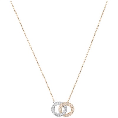 Swarovski Stone Necklace Double Silk SW5414999 Kolye Gümüş/rose
