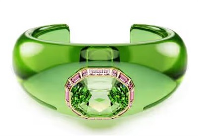 Swarovski Dulcis cuff SW5723514, зелёный браслет