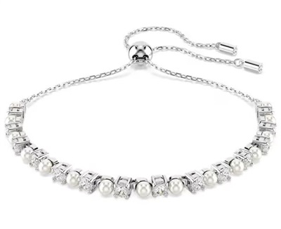Swarovski Matrix Crystal Pearl SW5689633 Silver Bracelet