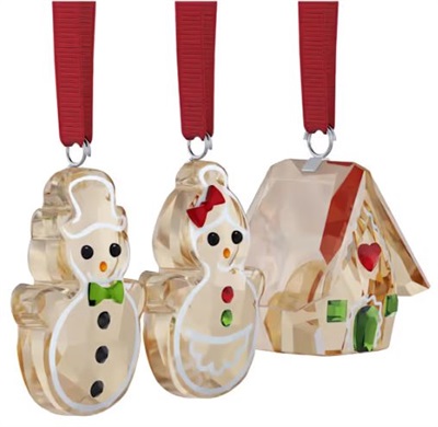 Swarovski Holiday Cheers Zencefilli Kurabiye Süs Seti SW5701511 EV Kristali Renkli