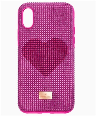 Swarovski Crystalgram Iphone XS/X Smartphone Case Heart SW5536634 Pembe