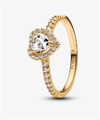 Pandora Elevated Heart Ring 168421C01 Gold Ring
