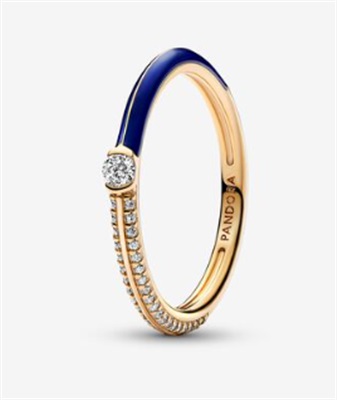 Pandora ME Pavé & Mavi Çift Yüzük 162528C01 Altın