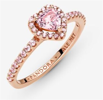 Pandora 188421C04 Rose Gold Heart Stone Ring