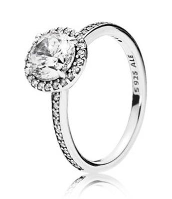 Pandora 196250CZ Серебристое кольцо