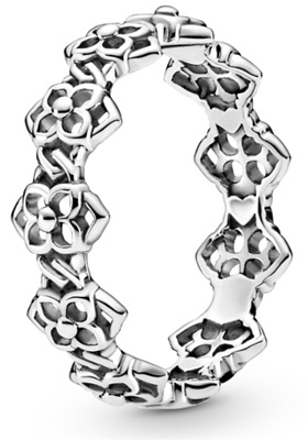 Pandora Rose Petals Band Ring 199401C00 Silver
