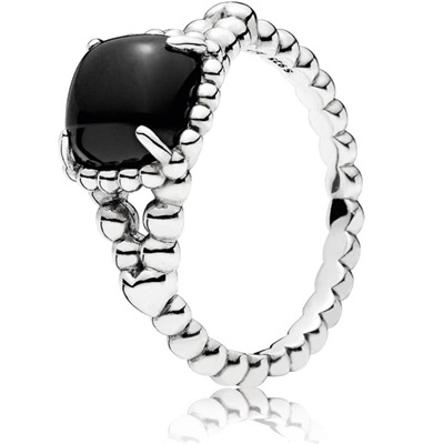 Pandora 197188NCK, чёрное кольцо