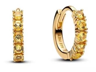 Pandora 263849C01 Gold-Tone Hoop Earrings