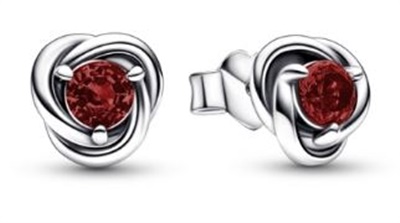 Pandora 292334C06 Red Infinity Hoop Stud Earrings