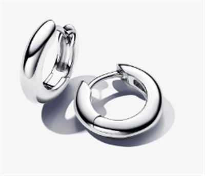 Pandora 293320C00 Silver Round Hoop Earrings