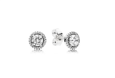 Pandora Classic Elegance серьги-гвоздики 296272CZ, серебристые