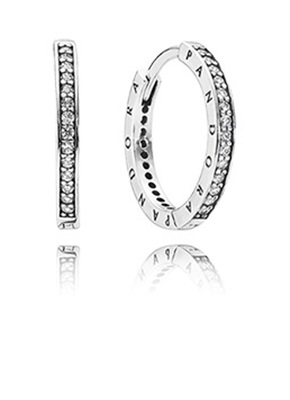 Серьги Pandora Signature Clear CZ 290558CZ, серебристые