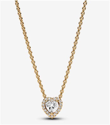 Pandora 368425C01-45 Gold Heart Necklace