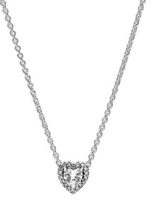 Pandora 398425C01-45 — колье с сердцем, серебристое