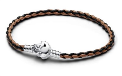 Pandora 593361C01 Bilezik Kahverengi Siyah
