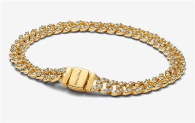 Pandora Pave Küba Zincir Bileklik 563008C01 Altın
