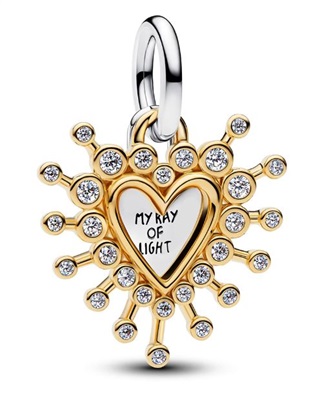 Pandora 764141C01 Charm, Silver/Gold