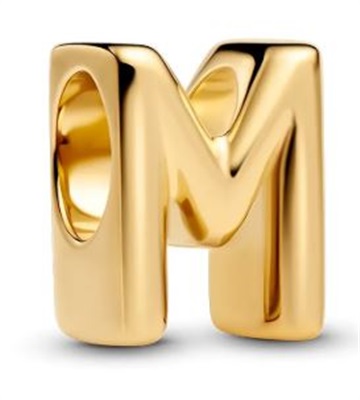Pandora 763959C00 Подвеска-шарм с буквой M, золотистая