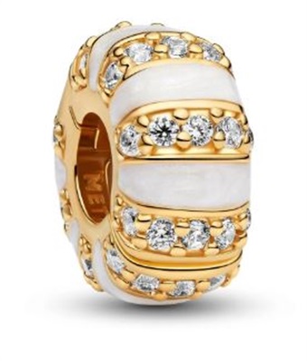 Pandora Stones and Enamel Clip Charm 763785C01 Gold