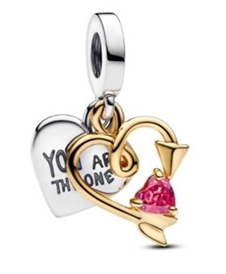 Pandora 763622C01 двойной шарм-подвеска с сердцем и стрелой