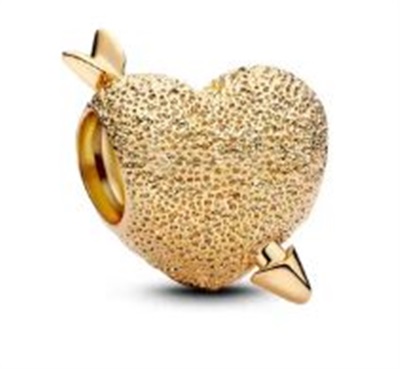 Pandora Cupid Heart Charm 763666C00 Gold
