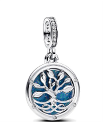 Pandora Karanlıkta Parlayan Sonsuzluk Ağacı Çift Sallantılı Charm 793599C01 Gümüş