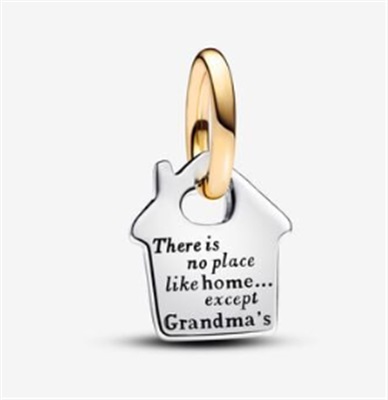 Pandora Two-Tone Grandma's House Dangle Charm 763205C00 Silver/Gold