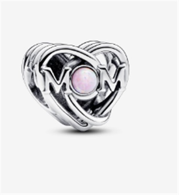 Pandora Mom and Heart Cage Charm 793233C01, Silver