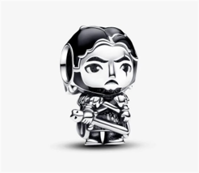 Pandora Game of Thrones Jon Snow Charm 793137C01 Siyah/gümüş