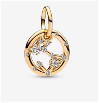 Pandora Zodiac Pisces Charm Pendant 762724C01 Gold