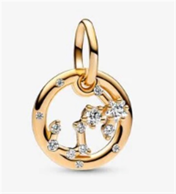 Подвеска-шарм Pandora Зодиак Скорпион 762710C01, золотистая