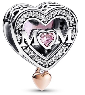 Pandora 782653C01 Silver and Pink Charm